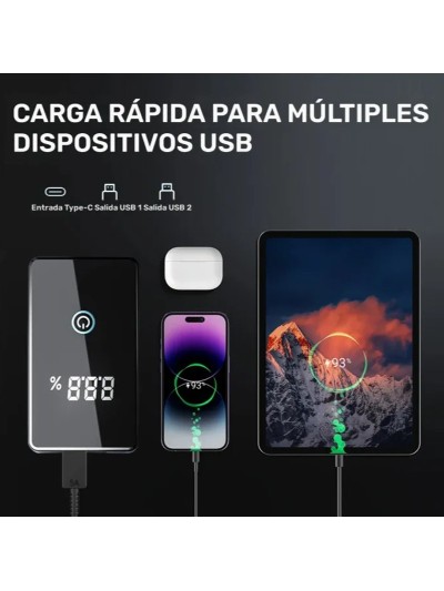 Arrancador Y Cargador Portátil Recargable Usb